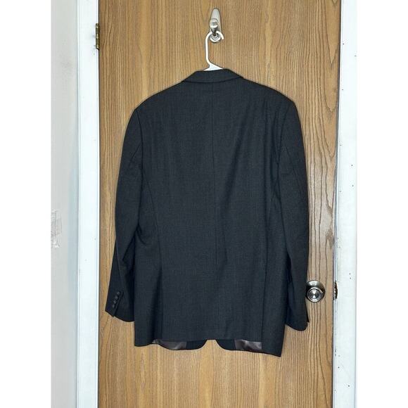 Calvin Klein Men's Sports Jacket 2 Buttons Single Breasted 100% Wool Brown Sz46L - Picture 7 of 11